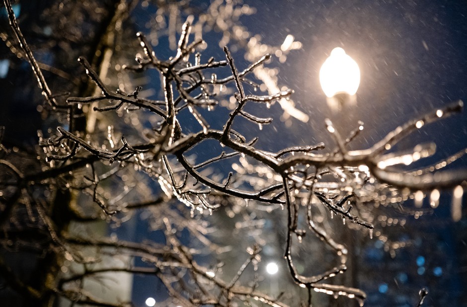 light reflecting off of the ice while looking for cannabis for winter nights